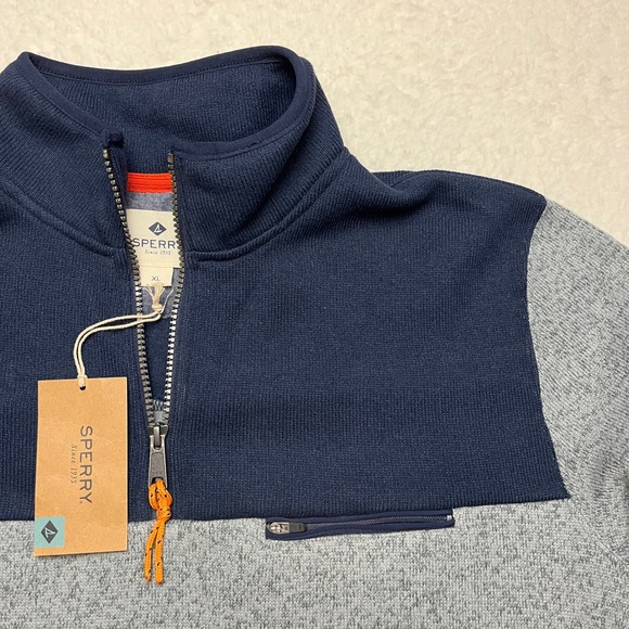 Sperry Other - SPERRY RX FLEECE PULLOVER STS21920 GREY XL 1/4 ZIP POCKET MEN'S SWEATER
